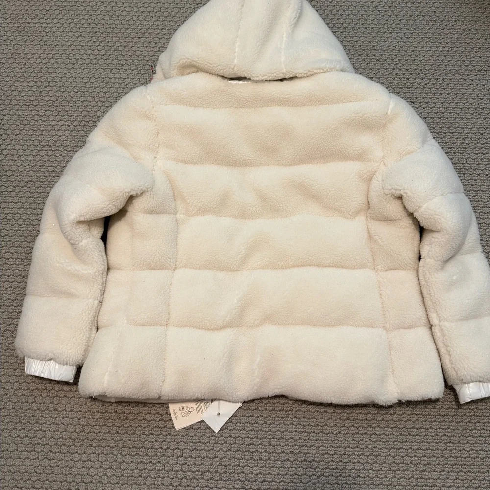 Save the Duck White Fleece Puffer Coat - Picture 10 of 13